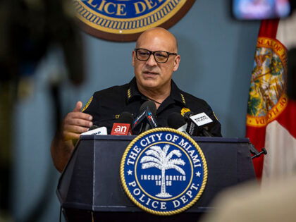 City of Miami Police Chief Manuel Morales speaks to reporters during a Media Briefing in t