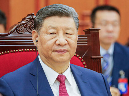 China's President Xi Jinping attends a meeting with Vietnam's Prime Minister Pham Minh Chi
