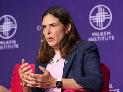 Sian Beilock, President of Dartmouth College, speaks at the 28th annual Milken Institute G