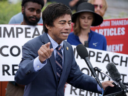 U.S. Rep. Shri Thanedar (D-MI) speaks during a news conference in front of the U.S. Capito