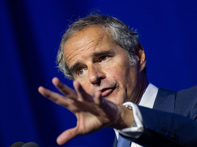 GettyImages2235552945 Rafael Grossi, Director General of the IAEA, speaks during the 69th annual International A