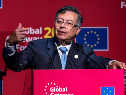 Gustavo Francisco Petro Urrego, President of Colombia, addresses the audience during the E