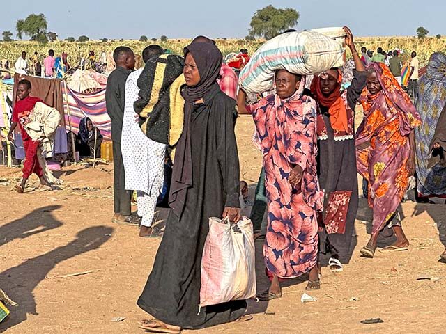 GettyImages2243399109 Displaced Sudanese who fled El-Fasher after the city fell to the Rapid Support Forces (RSF
