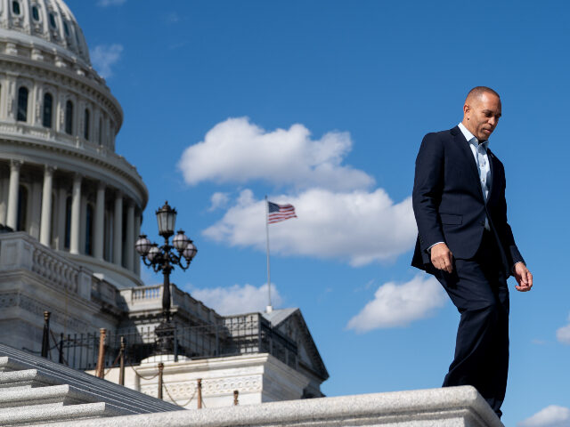 Hakeem Jeffries Representative Hakeem Jeffries, a Democrat from New York, arrives to speak to members of t