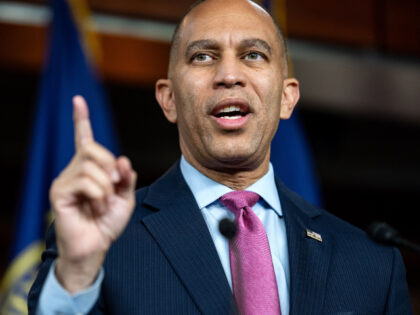 Representative Hakeem Jeffries, a Democrat from New York, during a news conference at the