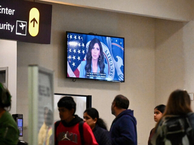 Hamas Takes Over Airport Display Screen A video of Homeland Security Secretary Kristi L. Noem blaming Congressional Democrats for
