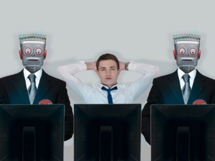 Human relaxes while AI does bad work