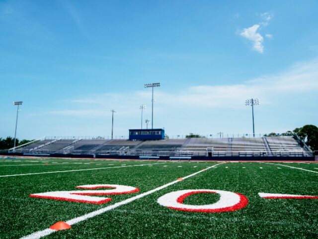20-yard line on football field