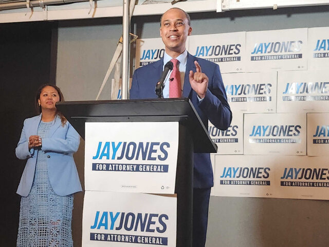 Jay Jones addresses supporters after winning the Democratic nomination for Virginia Attorn