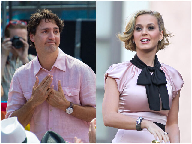 JustinTrudeaukatyperry TORONTO, ONTARIO, CANADA - 2016/07/03: Justin Trudeau, Prime Minister of Canada, greets at