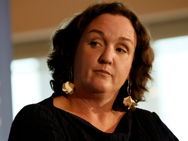 Monterey Park, CA, Friday, September 8, 2023 - Rep. Katie Porter speaks at a town hall hos