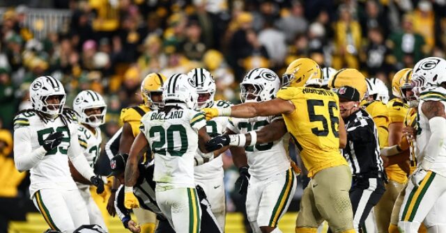 WATCH: Refs Knocked Over During Wild Brawl Between Packers-Steelers