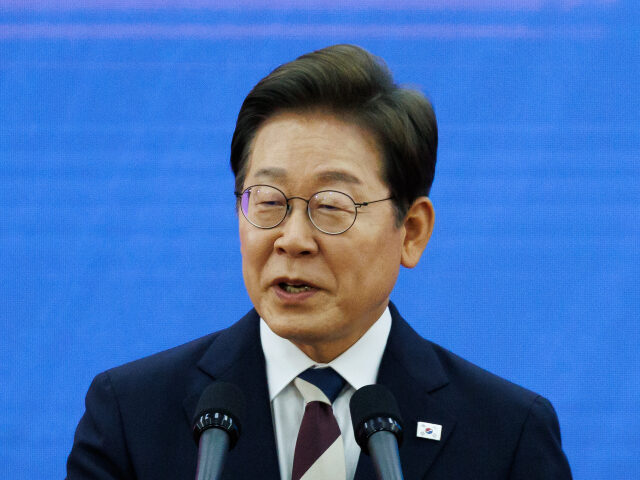 Lee Jae-myung, South Korea's president, speaks during his inauguration ceremony at th