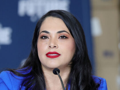 Congressional candidate, former U.S. Rep. Mayra Flores (R-TX) attends a Hispanic roundtabl