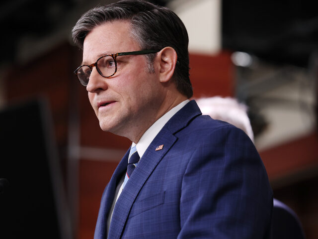 Mike Johnson U.S. Speaker of the House Mike Johnson (R-LA) speaks at a press conference with House Majo