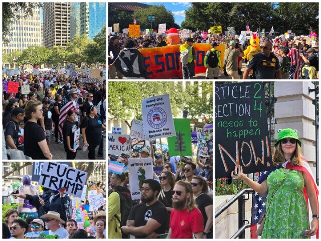 Houston No Kings Protest (Lana Shadwick and Bob Price/Breitbart Texas)