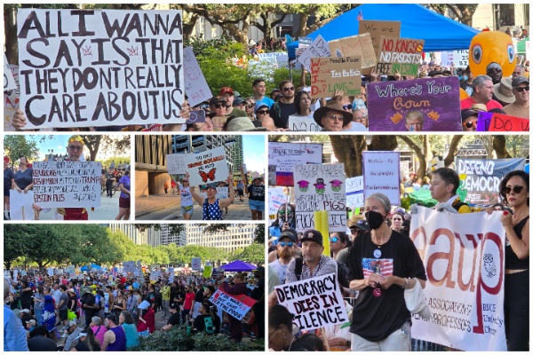  'No More Kings' Protest Draws Thousands of Houstonians for Peaceful Anti-Trump Demonstration (Lana Shadwick and Bob Price/Breitbart Texas)