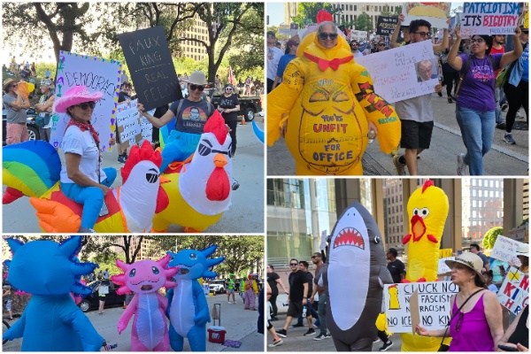 Operation Inflation Hits Houston Streets during No Kings Protest (Lana Shadwick and Bob Price/Breitbart Texas)