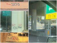 San Antonio Church, Neighborhoods Tagged with ‘No Kings’ Vandalism, Graffiti