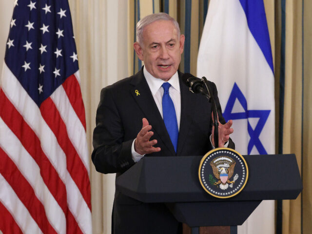 Netanyahu on Peace Deal (1) Israeli Prime Minister Benjamin Netanyahu delivers remarks during a joint news conference