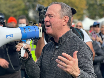 Adam Schiff - No Kings protest Washington, DC - Matt Perdie/Breitbart News