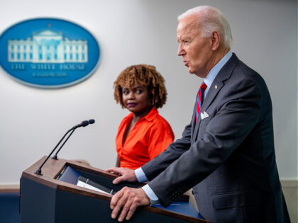 WASHINGTON, DC - OCTOBER 4: U.S. President Joe Biden, accompanied by White House press sec