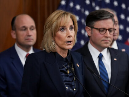 Representative Nick Langworthy, a Republican from New York, from left, Representative Clau