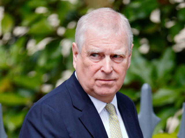 Prince Andrew, Duke of York attends the traditional Easter Sunday Mattins Service at St Ge