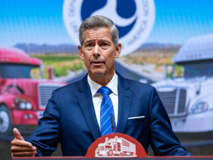 Sean Duffy, US secretary of transportation, speaks during a news conference in Washington,