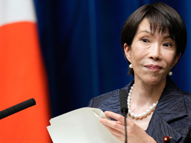 Takaichi Sanae Takaichi Sanae, Japan's prime minister, listens to a question during a news conferenc
