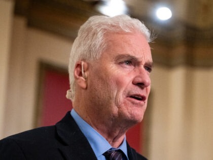 Representative Tom Emmer, a Republican from Minnesota, during a television interview at th
