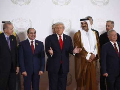 From the left, Turkish President Recep Tayyip Erdogan, Egyptian President Abdel Fattah al-