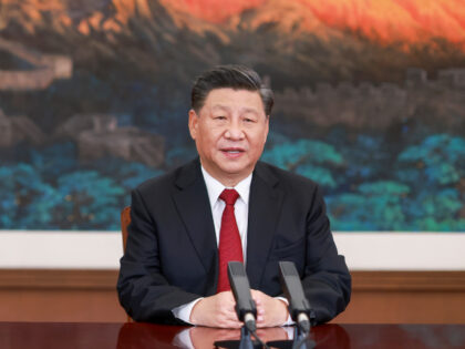 Chinese President Xi Jinping delivers a keynote speech at the Asia-Pacific Economic Cooper