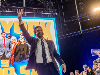Zohran Mamdani, New York City mayoral candidate, during a campaign event at Forest Hills S