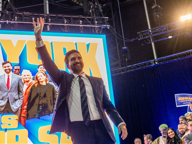 Zohran-Mamdani-NYC-mayoral-candidate-Oct26-25-getty Zohran Mamdani, New York City mayoral candidate, during a campaign event at Forest Hills S