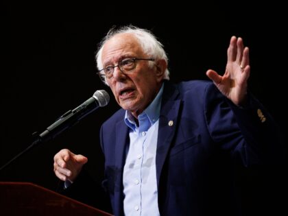 U.S. Sen. Bernie Sanders speaks during a rally at the University of Illinois Chicago, Aug.