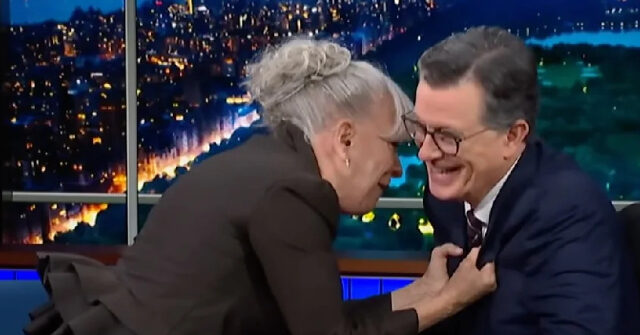 Bette Midler Serenades Stephen Colbert with ‘Wind Beneath My Wings’ Spoof Trashing ‘Orange Ass’ Trump