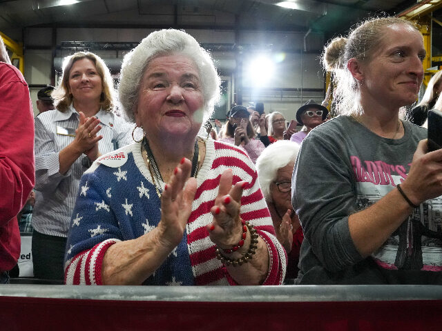 PEACHTREE CITY, GEORGIA - AUGUST 21: Supporters of President Donald Trump attend an event