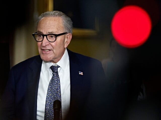 WASHINGTON, DC - SEPTEMBER 30: U.S. Senate Minority Leader Charles Schumer (D-NY) speaks t