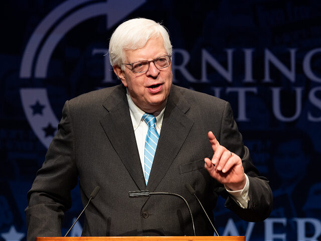 filephoto2018-dennis-prager-tpusa-gettyimages WASHINGTON, DC, UNITED STATES - 2018/07/24: Dennis Prager, nationally syndicated conservat