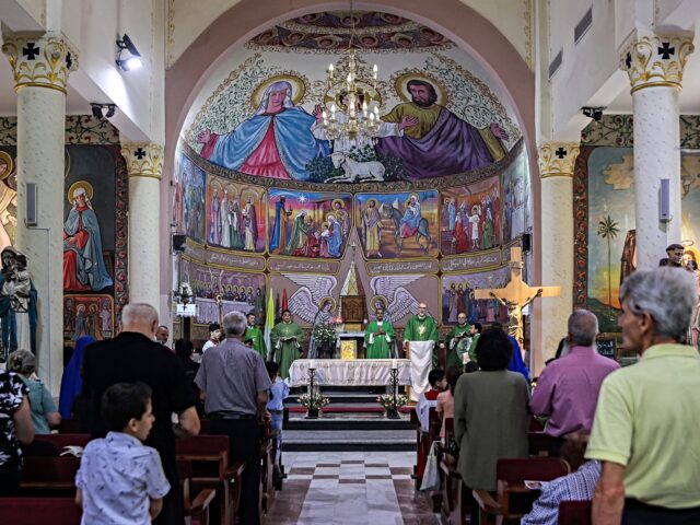 gaza christians Worshippers attend a Sunday morning mass led by Cardinal Pierbattista Pizzaballa, Latin Pa