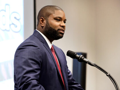 Congressman Byron Donalds, who is a Republican candidate for Florida governor, speaks at H