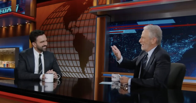 Jon Stewart Hails Socialist Mamdani’s Candidacy a ‘Jackie Robinson Moment’ in Tongue Bath Interview