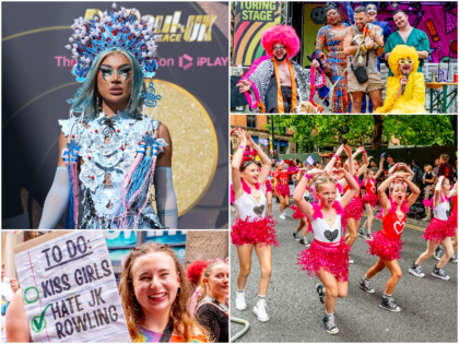 Zahirah Zapanta joins cast members for the new series of RuPaul's Drag Race UK outsid