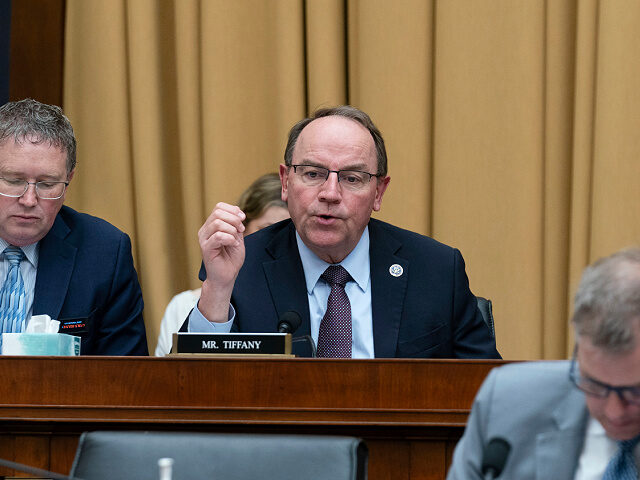 Rep. Thomas Tiffany, R-Wis., center, speaks during the House Judiciary Committee markup he
