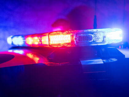 Police Car with Flashing red and blue lights