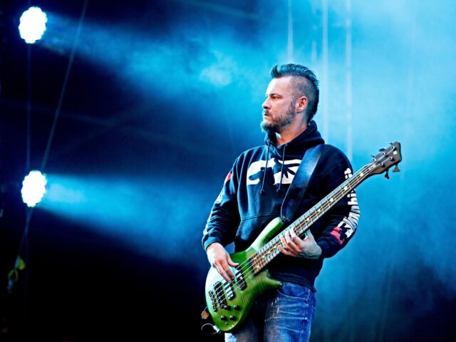 DONNINGTON, UNITED KINGDOM - JUNE 16: Sam Rivers of Limp Bizkit performs a headline show a