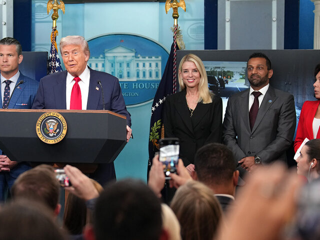 WASHINGTON, DC - AUGUST 11: U.S. President Donald Trump delivers remarks during a press co