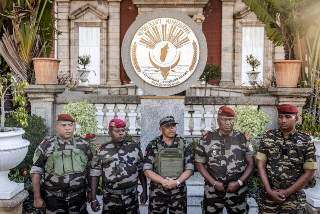 Colonel Michael Randrianirina and the CAPSAT unit announced at the presidential palace Tue