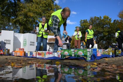 Concerns about SNAP drove volunteers to replenish food banks at the USDA Headquarters, in
